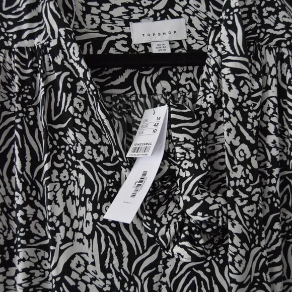 TOPSHOP Printed Tiered Midi Dress - Picture 3 of 4